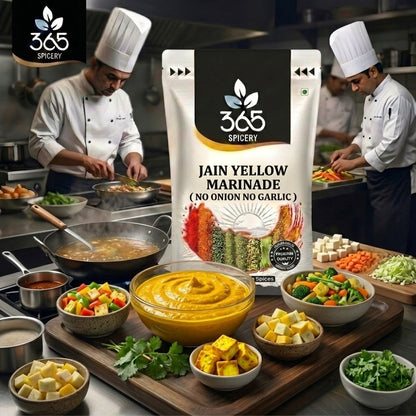 Jain Yellow Marinade | No Onion No Garlic | Turmeric Infused Spice | Vegan | Gluten-Free | 365 Spicery