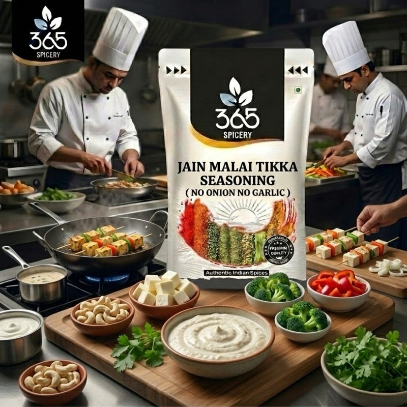 Jain Malai Tikka Seasoning | No Onion No Garlic | Creamy Grill Spice | No Artificial Flavours | 365 Spicery