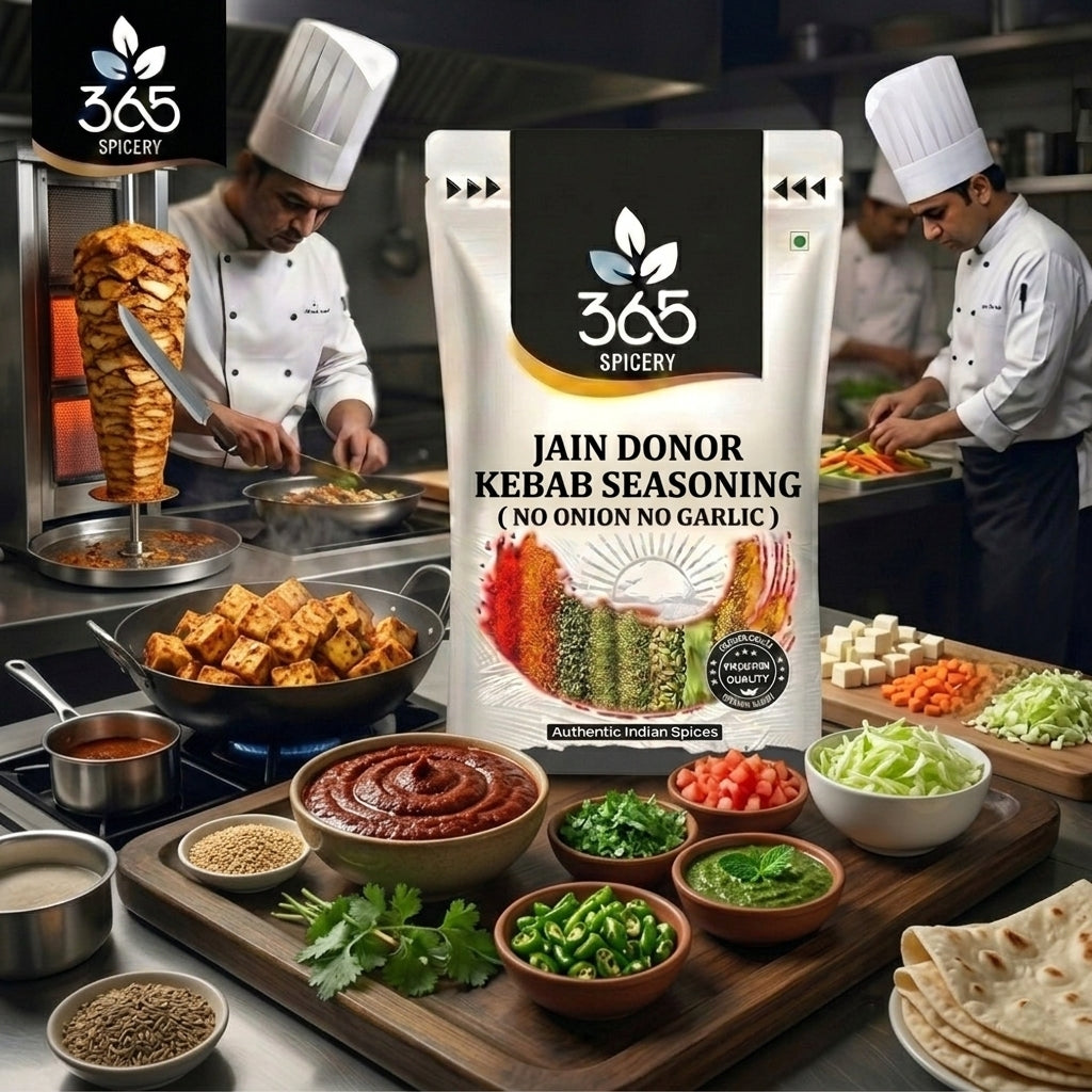 Jain Donor Kebab Seasoning | No Onion No Garlic | Premium Grill Spice | No Artificial Colours | 365 Spicery