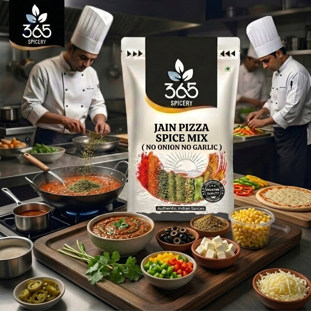 Jain Pizza Spice Mix | No Onion No Garlic | Authentic Herb Blend | No Artificial Flavours | 365 Spicery