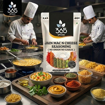 Jain Mac N Cheese Seasoning | No Onion No Garlic | Jain-Friendly | Premium Quality | Cheesy Pasta | 365 Spicery