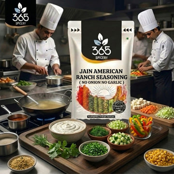 Jain American Ranch Seasoning | No Onion No Garlic | Jain-Friendly | Vegan | Creamy Herb Flavour | 365 Spicery