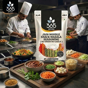 Jain Noodle Snack Masala Seasoning | No Onion No Garlic | Jain-Friendly | Vegan | Instant Snack Mix | 365 Spicery