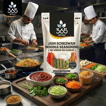 Jain Schezwan Noodle Seasoning | No Onion No Garlic | Jain-Friendly | No MSG | Stir-fry Flavour | 365 Spicery