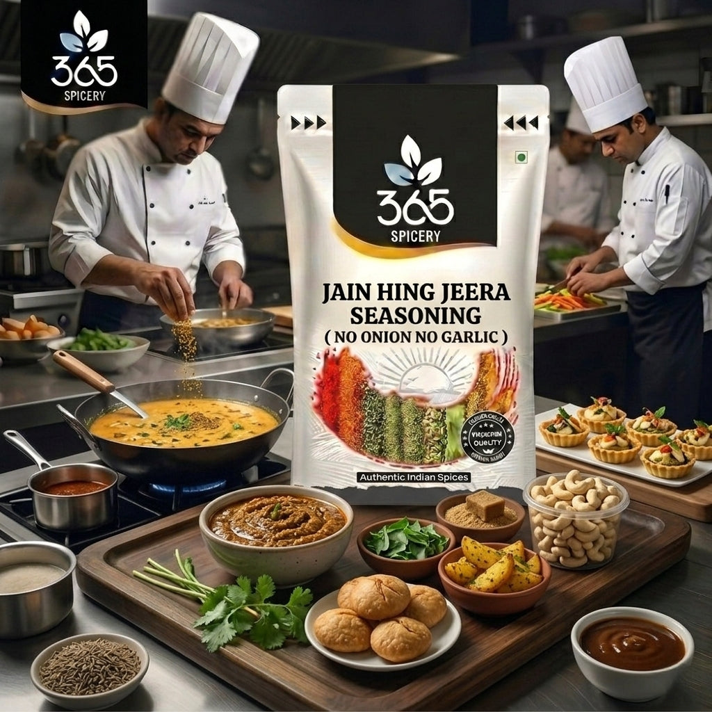 Jain Hing Jeera Seasoning | No Onion No Garlic | Jain-Friendly | Authentic Indian | Digestive Snack | 365 Spicery
