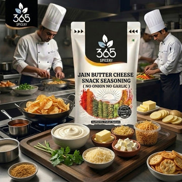 Jain Butter Cheese Snack Seasoning | No Onion No Garlic | Jain-Friendly | Gluten-Free | Rich Flavour | 365 Spicery