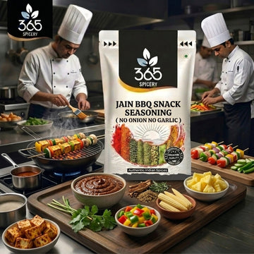 Jain BBQ Snack Seasoning | No Onion No Garlic | Jain-Friendly | Gluten-Free | Classic Smoky Taste | 365 Spicery