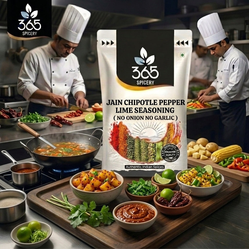 Jain Chipotle Pepper Lime Seasoning | No Onion No Garlic | Jain-Friendly | No MSG | Bold Snack Dust | 365 Spicery