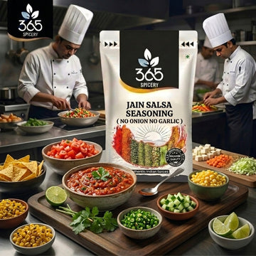 Jain Salsa Seasoning | No Onion No Garlic | Jain-Friendly | No Artificial Colours | Spicy Snack Mix | 365 Spicery