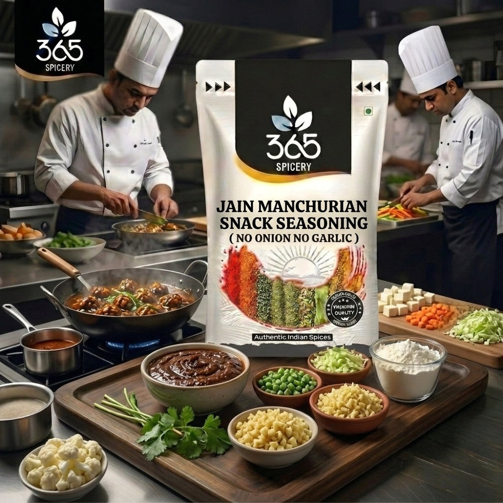 Jain Manchurian Snack Seasoning | No Onion No Garlic | Jain-Friendly | No Artificial Colours | Indo-Chinese | 365 Spicery