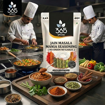 Jain Masala Mania Seasoning | No Onion No Garlic | Jain-Friendly | Vegan | Premium Fries Masala | 365 Spicery