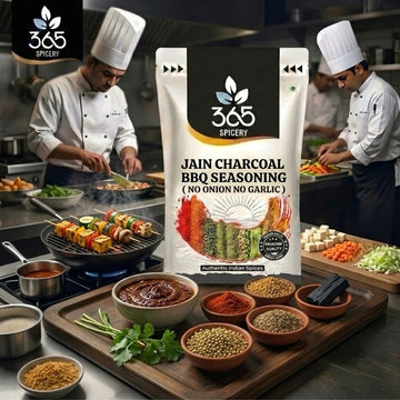 Jain Charcoal BBQ Seasoning | No Onion No Garlic | Jain-Friendly | No Artificial Colours | Vegan | 365 Spicery