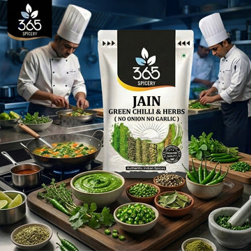 Jain Green Chilli & Herbs Seasoning | No Onion No Garlic | Jain-Friendly | No Artificial Colours | 365 Spicery