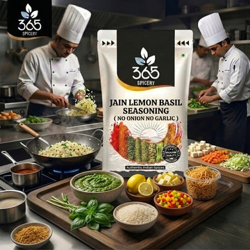 Jain Lemon Basil Seasoning | No Onion No Garlic | Jain-Friendly | Gluten-Free | Natural Herbs | 365 Spicery