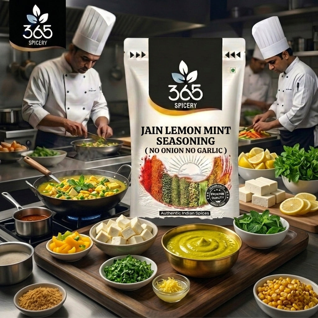 Jain Lemon Mint Seasoning | No Onion No Garlic | Jain-Friendly | No Artificial Flavours | Vegan | 365 Spicery