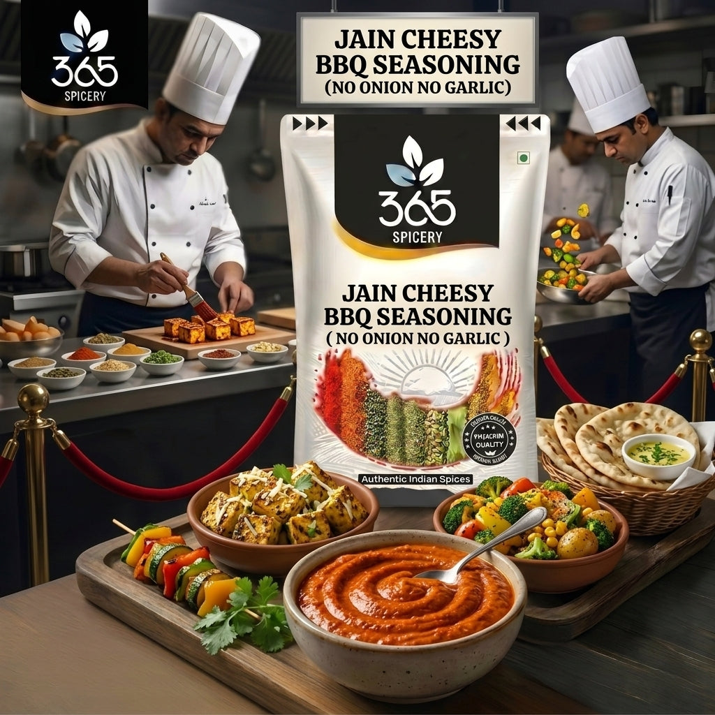 Jain Cheesy BBQ Seasoning | No Onion No Garlic | Jain-Friendly | Natural Ingredients | Premium Rub | 365 Spicery