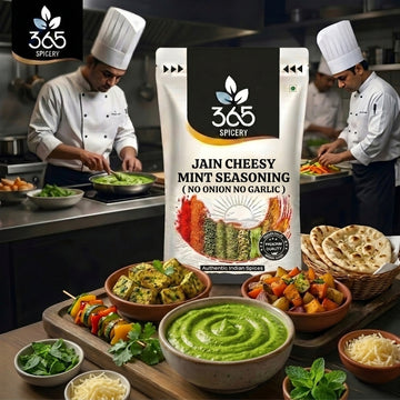 Jain Cheesy Mint Seasoning | No Onion No Garlic | Jain-Friendly | Gluten-Free | Street Food Flavour | 365 Spicery