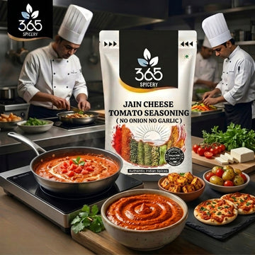 Jain Cheese Tomato Seasoning | No Onion No Garlic | Jain-Friendly | Vegan | Natural Ingredients | 365 Spicery