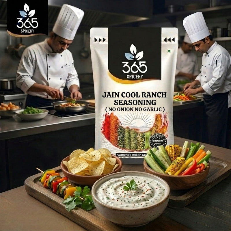 Jain Cool Ranch Seasoning | No Onion No Garlic | Jain-Friendly | No Artificial Flavours | For Popcorn | 365 Spicery
