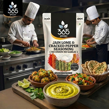 Jain Lime & Cracked Pepper Seasoning | No Onion No Garlic | Jain-Friendly | No MSG | For Snacks | 365 Spicery