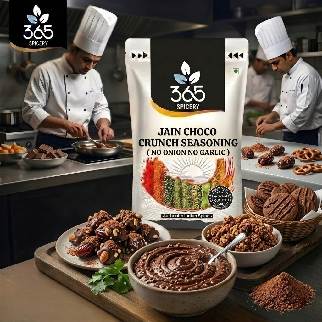Jain Choco Crunch Seasoning | No Onion No Garlic | Jain-Friendly | Natural Ingredients | For Desserts | 365 Spicery