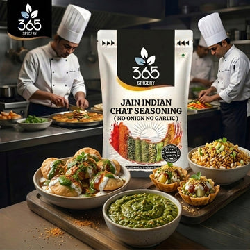 Jain Indian Chat Seasoning | No Onion No Garlic | Jain-Friendly | No Artificial Colours | For Street Food | 365 Spicery