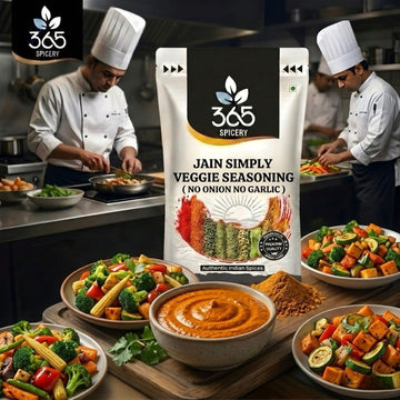 Jain Garden Veggie Seasoning | Earthy Herb Blend | No Onion No Garlic | No Artificial Colours | 365 Spicery