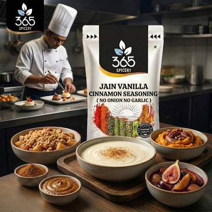 Jain Vanilla Cinnamon Seasoning | No Onion No Garlic | Jain-Friendly | Vegan | For Sweet Treats | 365 Spicery