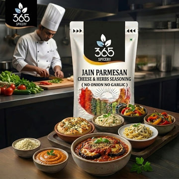Jain Parmesan Cheese & Herbs Seasoning | No Onion No Garlic | Jain-Friendly | Premium | 365 Spicery