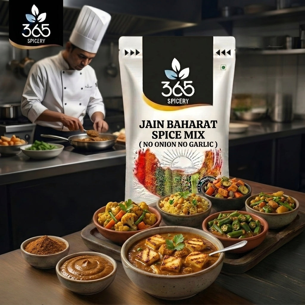 Jain Baharat Spice Mix | No Onion No Garlic | Jain-Friendly | Middle Eastern Classic | Natural | 365 Spicery