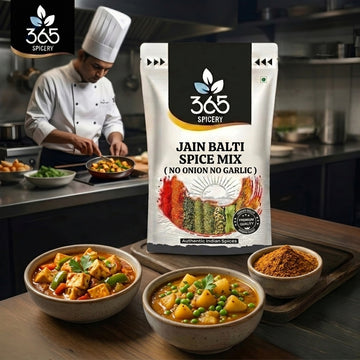 Jain Balti Spice Mix | No Onion No Garlic | Jain-Friendly | Authentic Curry Blend | Natural | 365 Spicery