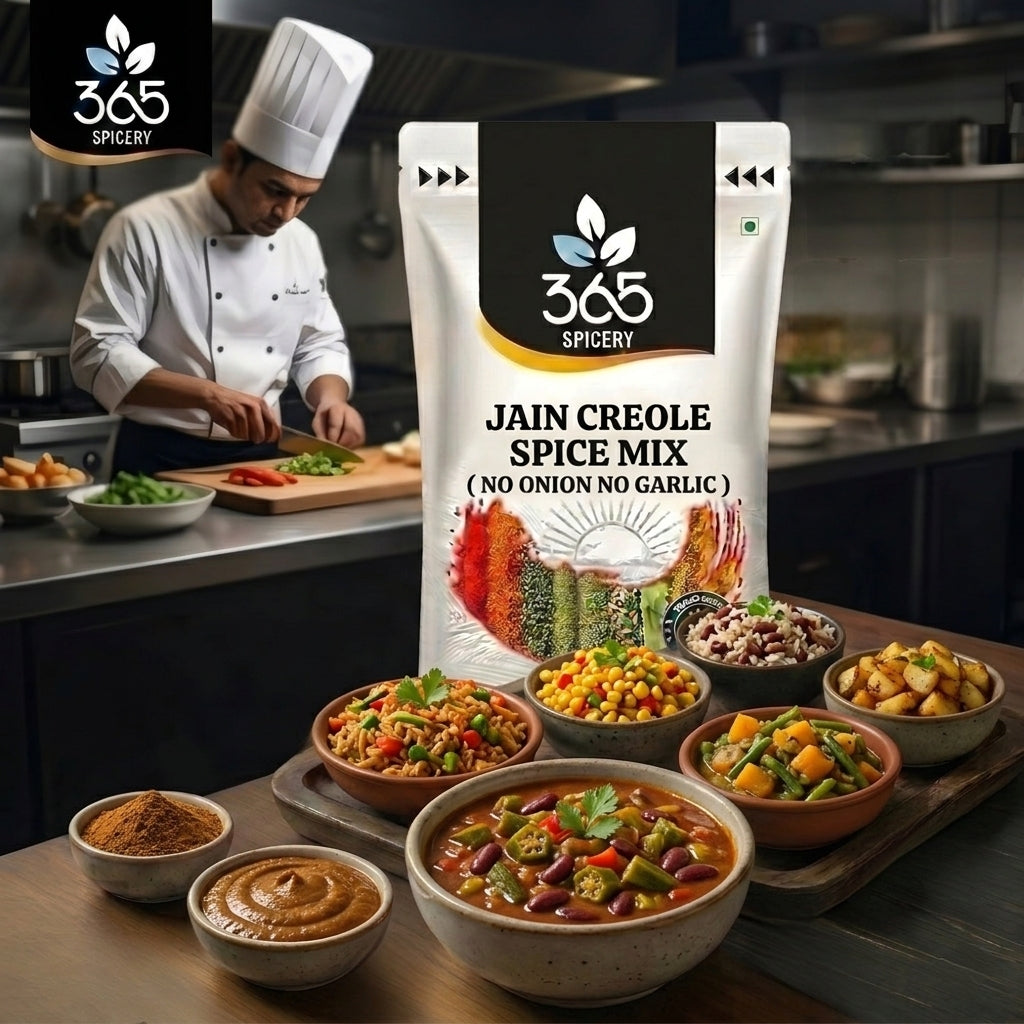 Jain Creole Spice Mix | No Onion No Garlic | Jain-Friendly | Bold Southern Flavour | Vegan | 365 Spicery