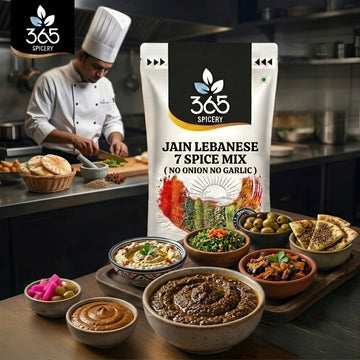 Jain Lebanese 7 Spice Mix | No Onion No Garlic | Jain-Friendly | Authentic Middle Eastern | 365 Spicery
