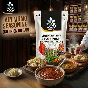 Jain Momo Seasoning | No Onion No Garlic | Jain-Friendly | Street Food Favourite | No MSG | 365 Spicery