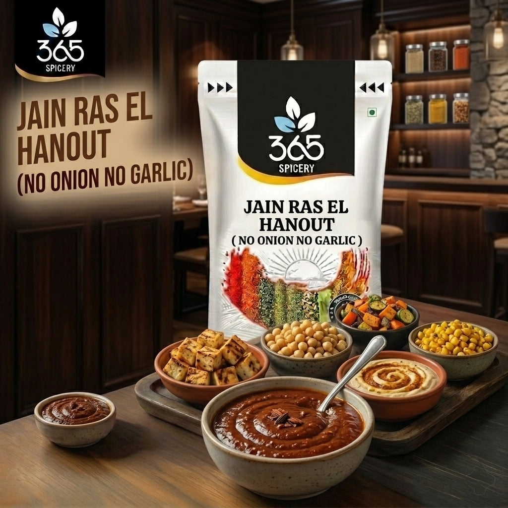 Jain Ras El Hanout | No Onion No Garlic | Jain-Friendly | Moroccan Spice Blend | Premium | 365 Spicery