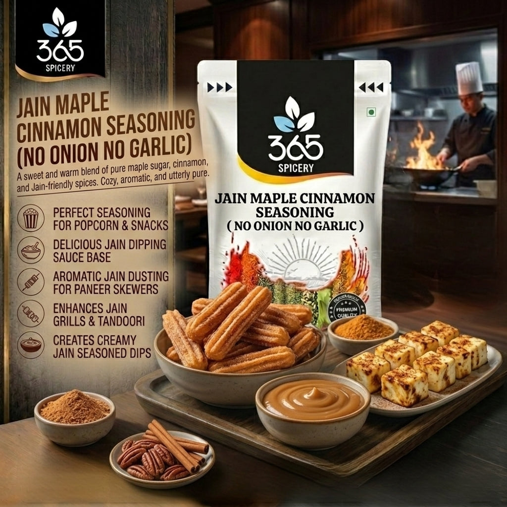 Jain Maple Cinnamon Seasoning | Sweet Breakfast Spice | No Onion No Garlic | Natural | Jain-Friendly | 365 Spicery