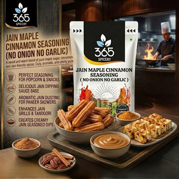 Jain Maple Cinnamon Seasoning | Sweet Breakfast Spice | No Onion No Garlic | Natural | Jain-Friendly | 365 Spicery