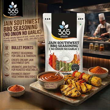 Jain Southwest BBQ Seasoning | Smoky & Spicy Blend | No Onion No Garlic | Vegan | Jain-Friendly | 365 Spicery