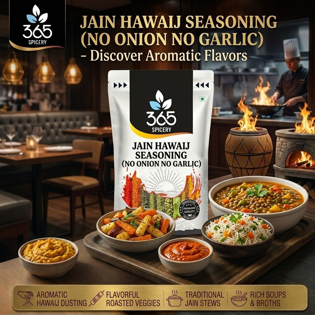 Jain Hawaij Seasoning | Authentic Middle Eastern Blend | No Onion No Garlic | Jain-Friendly | 365 Spicery