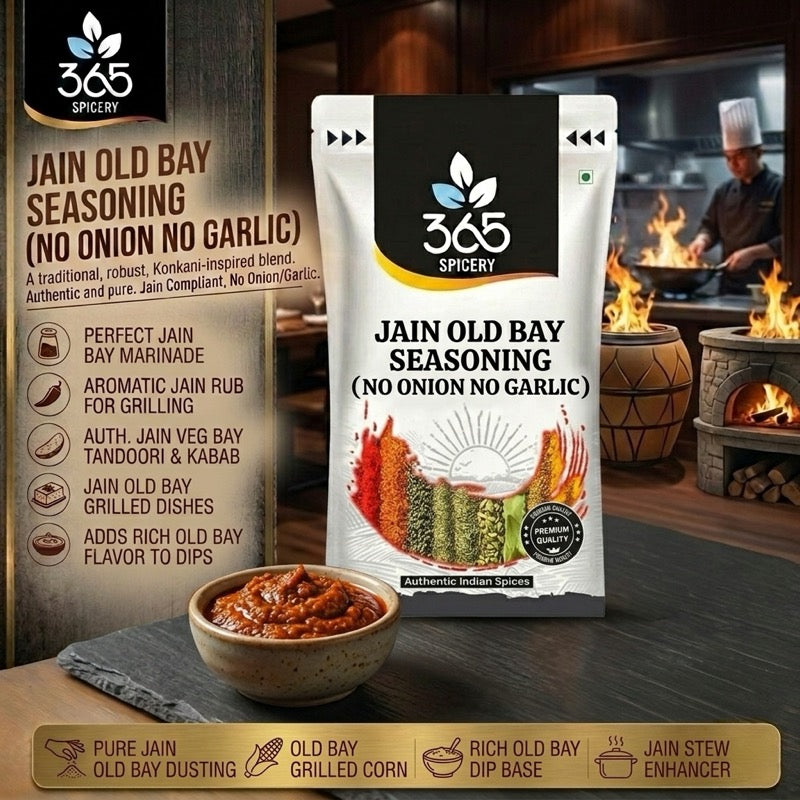 Jain Indian Tandoori Seasoning | No Onion No Garlic | Classic BBQ Rub | No Artificial Colours | 365 Spicery