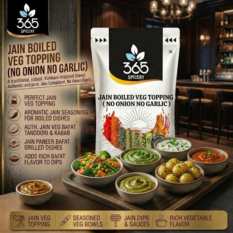 Jain Boiled Veg Topping | Healthy Flavour Enhancer | No Onion No Garlic | No MSG | Jain-Friendly | 365 Spicery