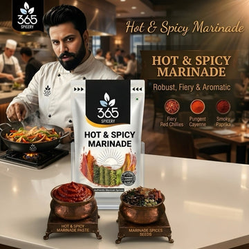 HOT & SPICY MARINADE | Intense Spice Blend for Grills & Snacks | Gluten-Free | No Artificial Colours | 365 Spicery