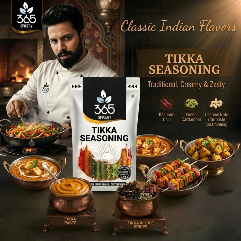 Tikka Seasoning | Classic Indian Spice Mix for Grills | Vegan | No Artificial Colours | 365 Spicery
