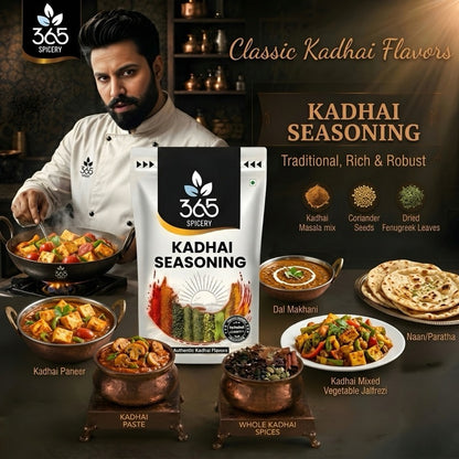 KADHAI SEASONING | Authentic Indian Spice Mix for Stir-fry | Vegan | No Artificial Flavours | 365 Spicery