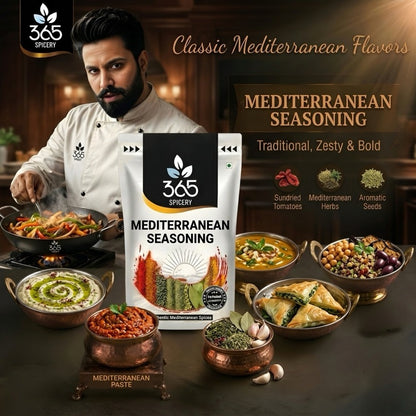 MEDITERRANEAN SEASONING | Exotic Herb Blend for Grills & Salads | Vegan | Natural Ingredients | 365 Spicery