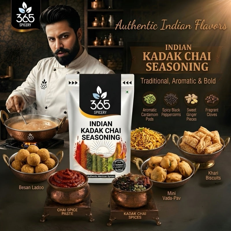 INDIAN KADAK CHAI SEASONING | Aromatic Masala for Tea | Premium Quality | No Artificial Flavours | 365 Spicery