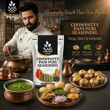 CHOWPATTY PANI PURI SEASONING | Authentic Mumbai Street Flavor | No MSG | 365 Spicery
