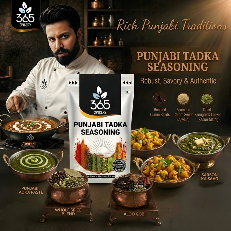 PUNJABI TADKA SEASONING | Authentic Spiced Indian Blend | Vegan | No Artificial Flavours | 365 Spicery