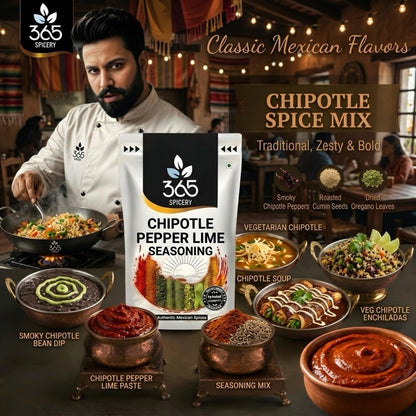 CHIPOTLE PEPPER LIME SEASONING | Bold Smokey Citrus Blend | Natural Ingredients | 365 Spicery