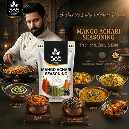 MANGO ACHARI SEASONING | Tangy Indian Pickle Flavor | Premium Quality | Vegan | 365 Spicery